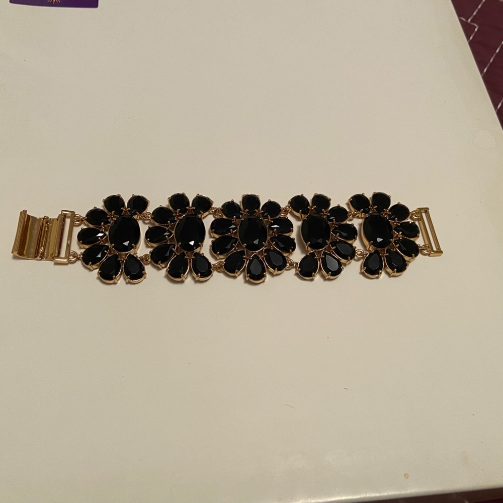 Kate Spade Jewel Bangle Black Bracelet